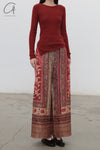 INTO THE EAST 24 Autumn and Winter Wool Blend Asymmetric Knit Top ITE-E1YGAW012RE20TP-HONG Red